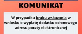 Informacja dot. dodatek osłonowy