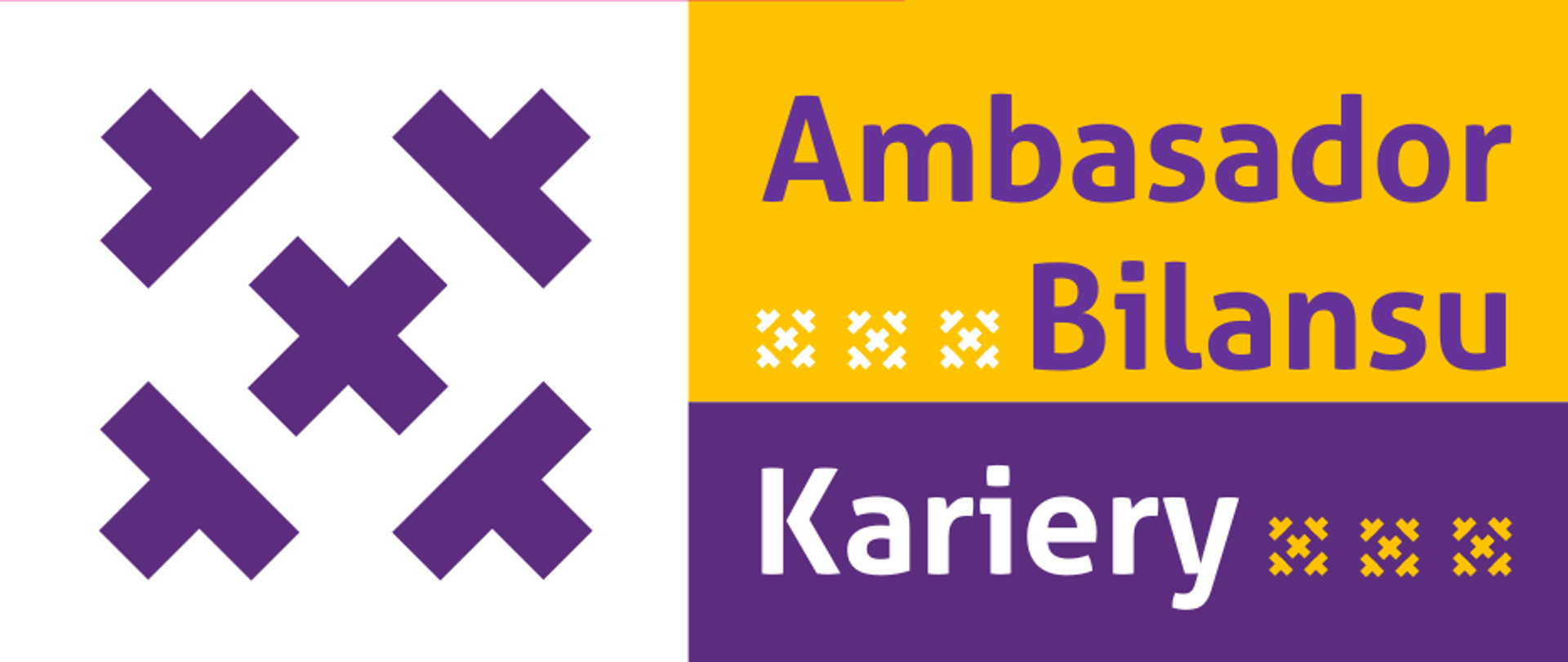 Baner - na kolorowych prostokątach napis Edukacyjna Gmina Małopolski Ambasador Bilansu Kariery