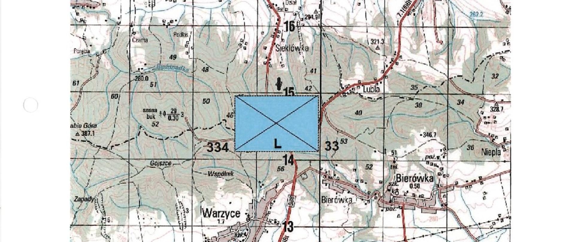 Teren szkolenia -mapka