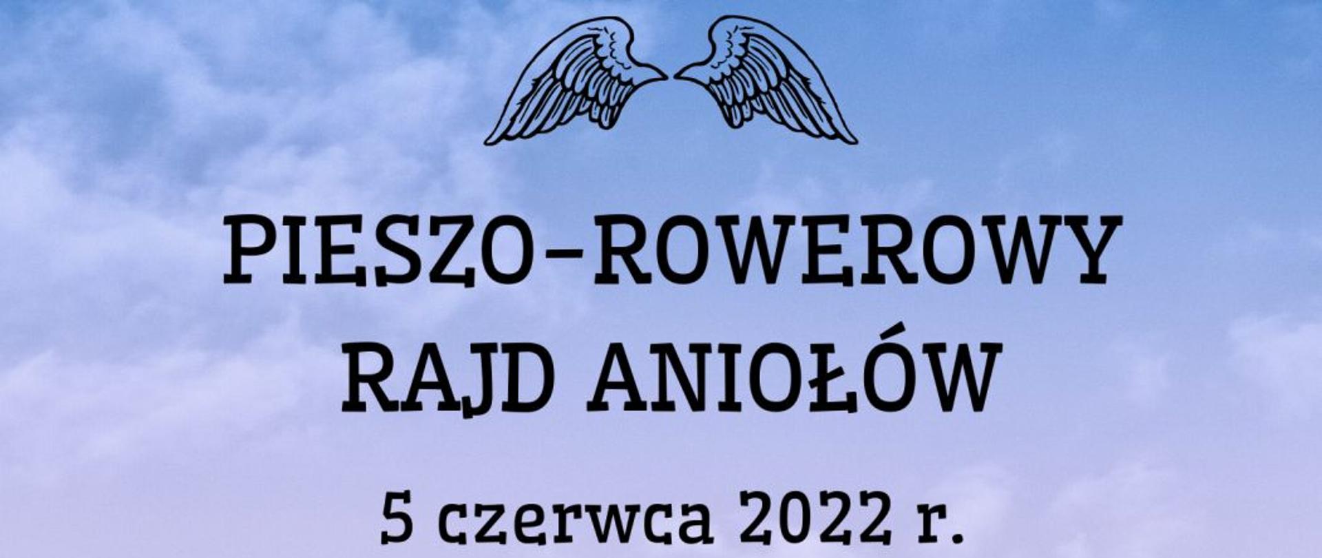 Pieszo rowerowy rajd - plakat informacyjny 5.06.2022