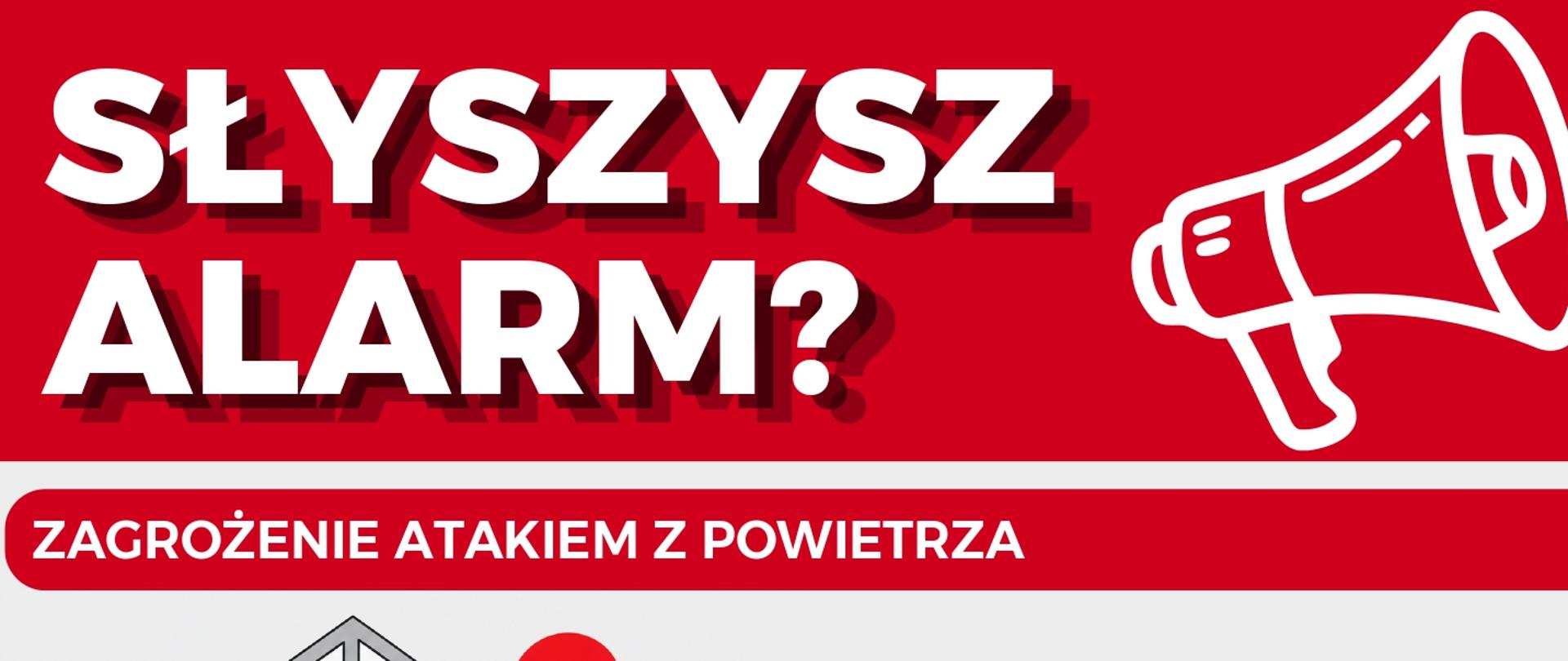 plakat -słyszysz alarm