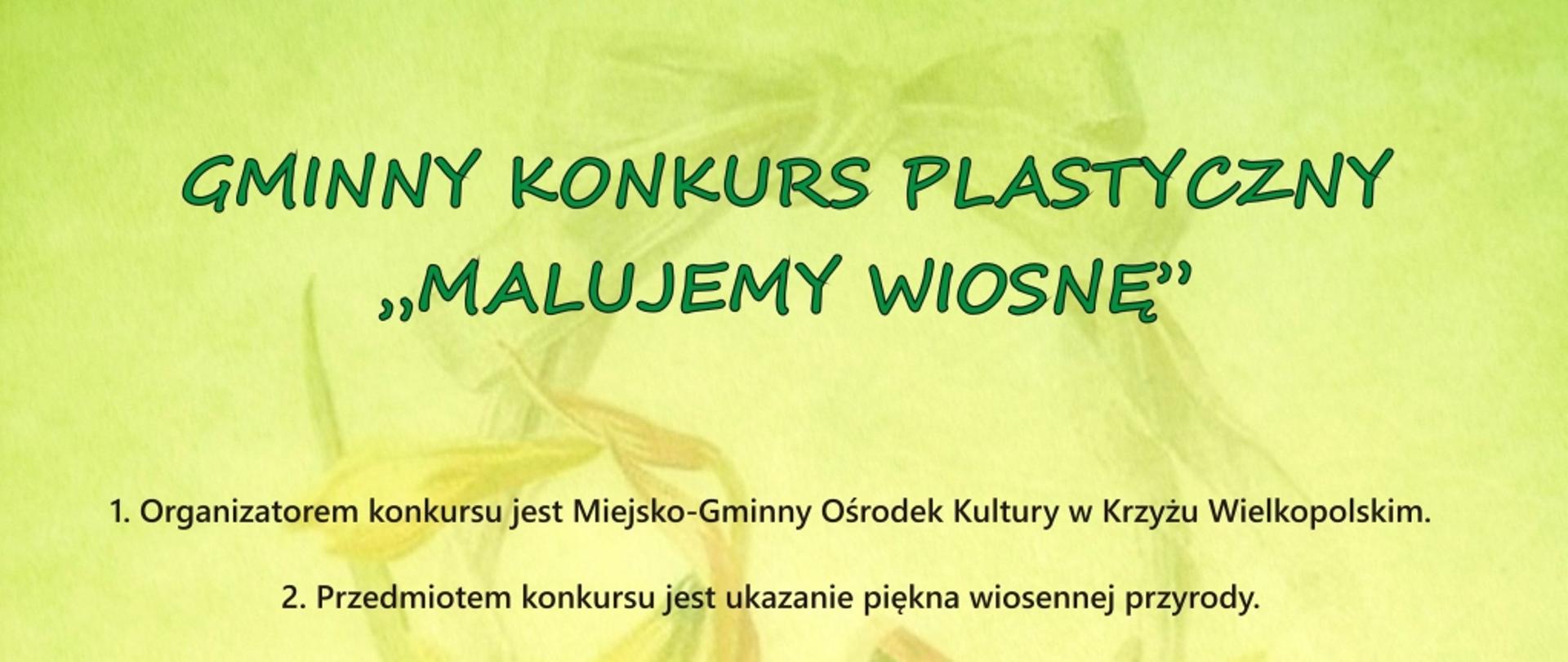 Gminny konkurs plastyczny "Malujemy wiosnę"