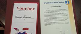 List Gratulacyjny za otrzymanie Stypendium Rady Ministra oraz Voucher
