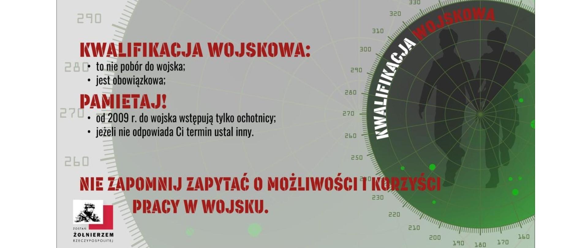 Kwalifikacja wojskowa 2022 - plakat