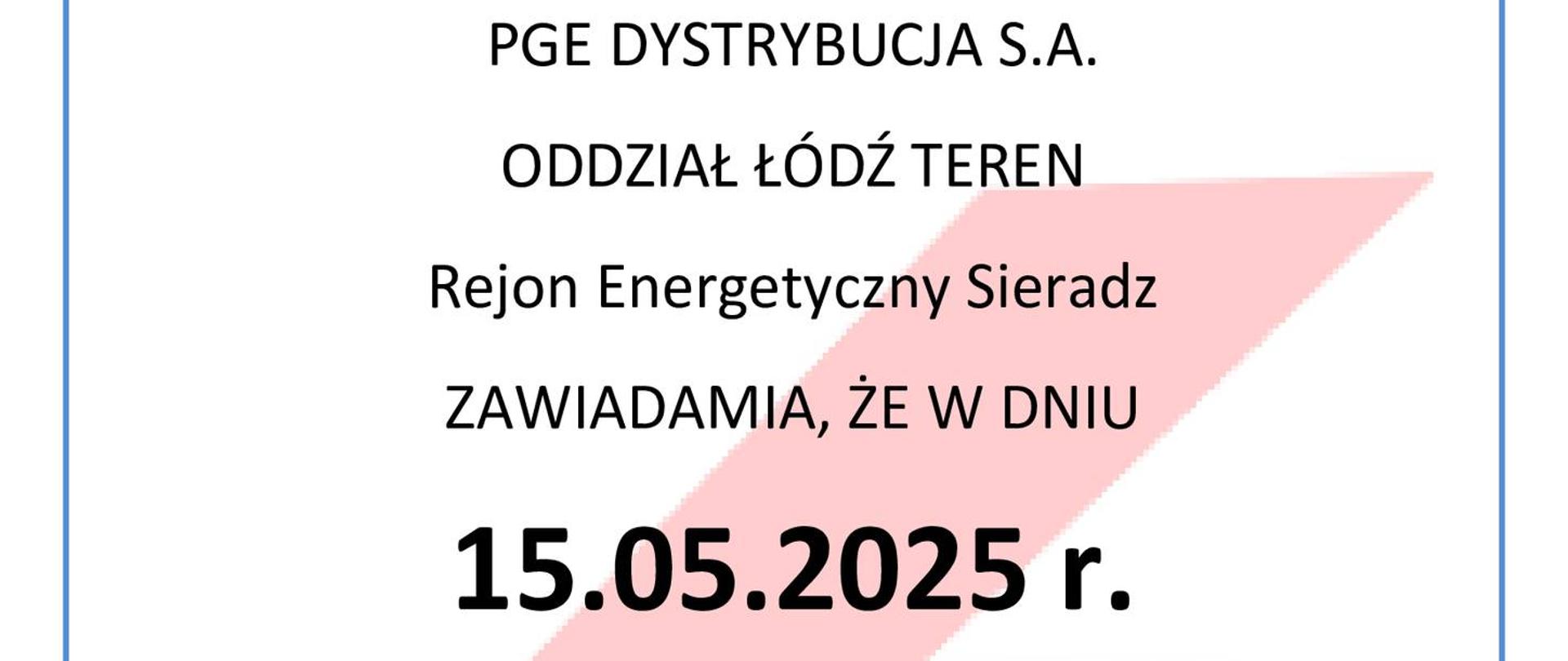 Przerwa w dostawie prądu