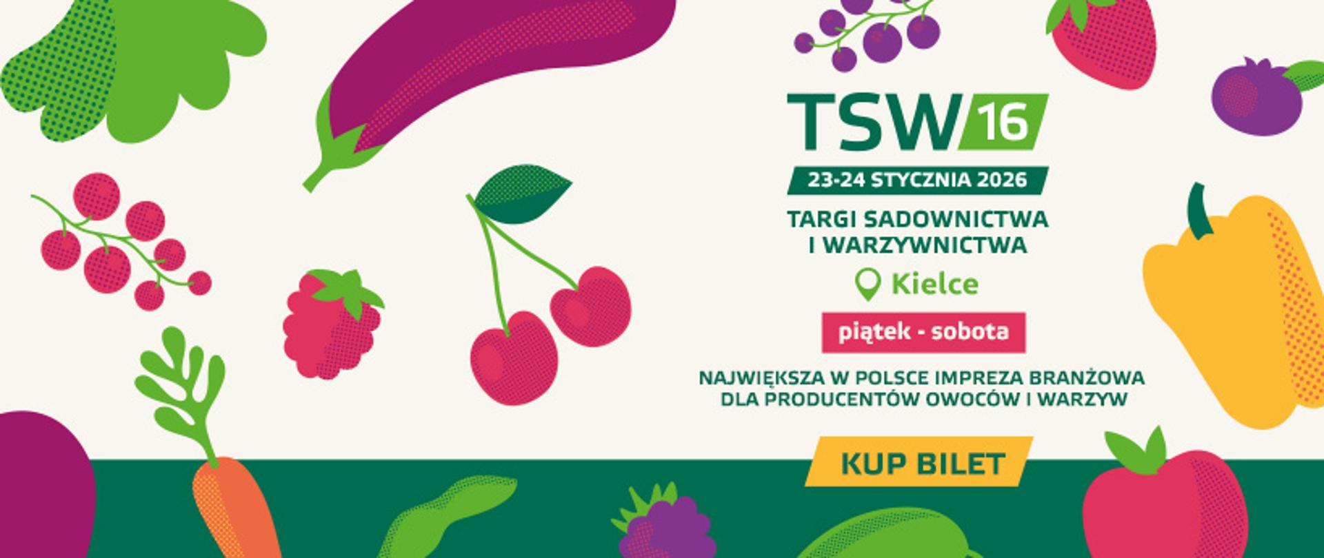 Baner dot. Targów Sadownictwa i Warzywnictwa