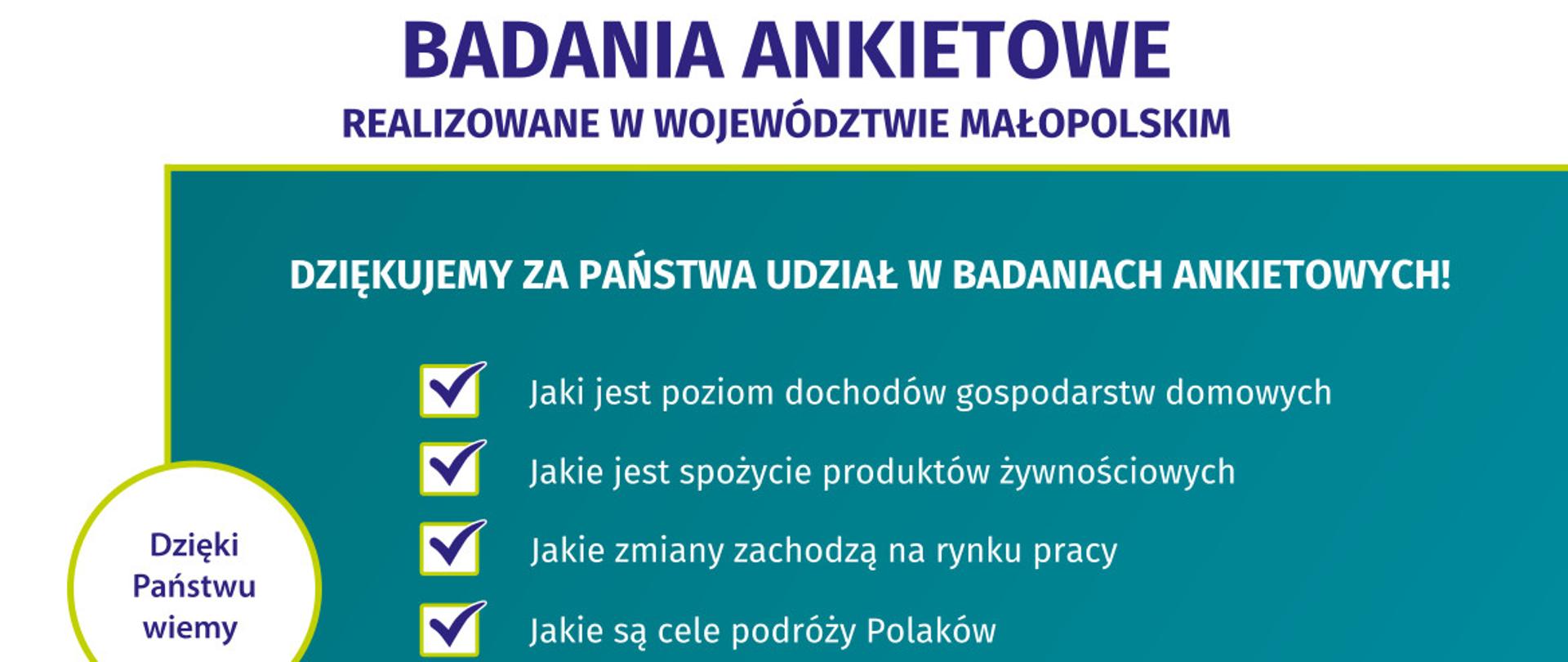 Plakat informacyjny - Badania ankietowe GUS