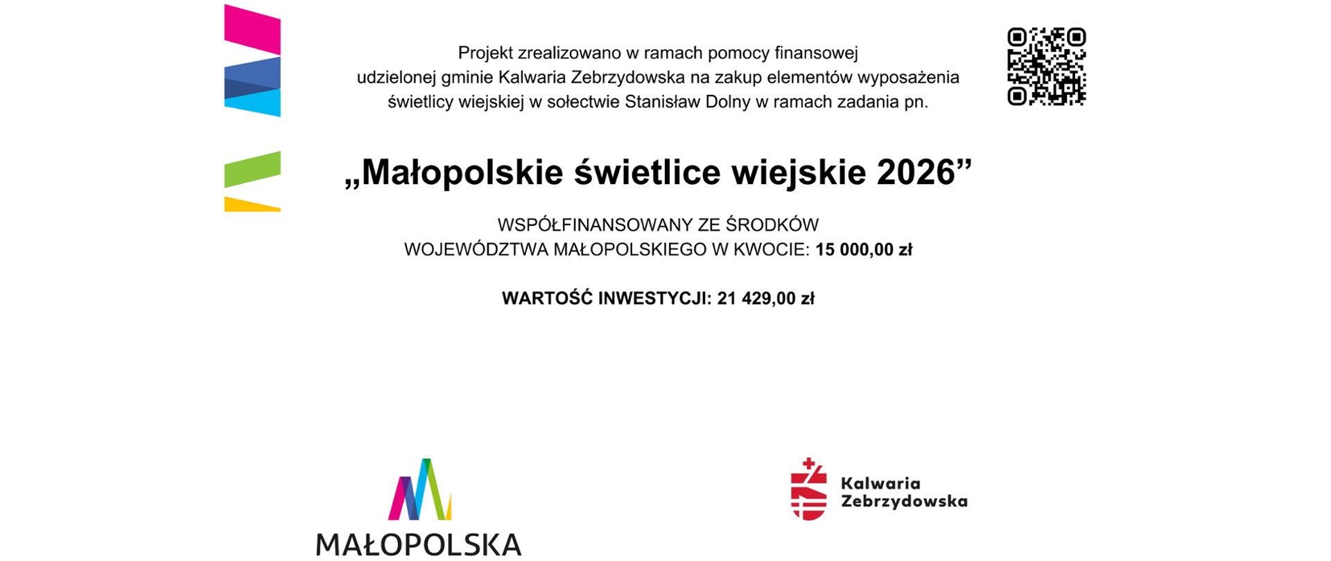 Logo Małopolskie świetlice wiejskie 2026
