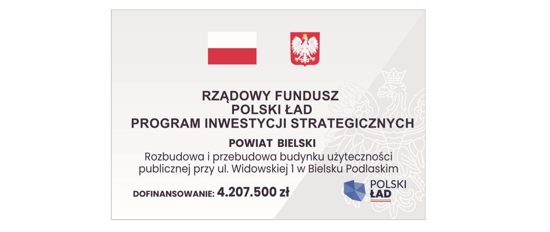 Tablica informacyjne -ul. Widowska 1 w Bielsku Podlaskim