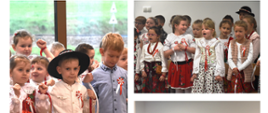 Kolaż zdjęć, mali artyści, koło gospodyń wiejskich z Sieniawy, oraz przemowa Pana Wójta 