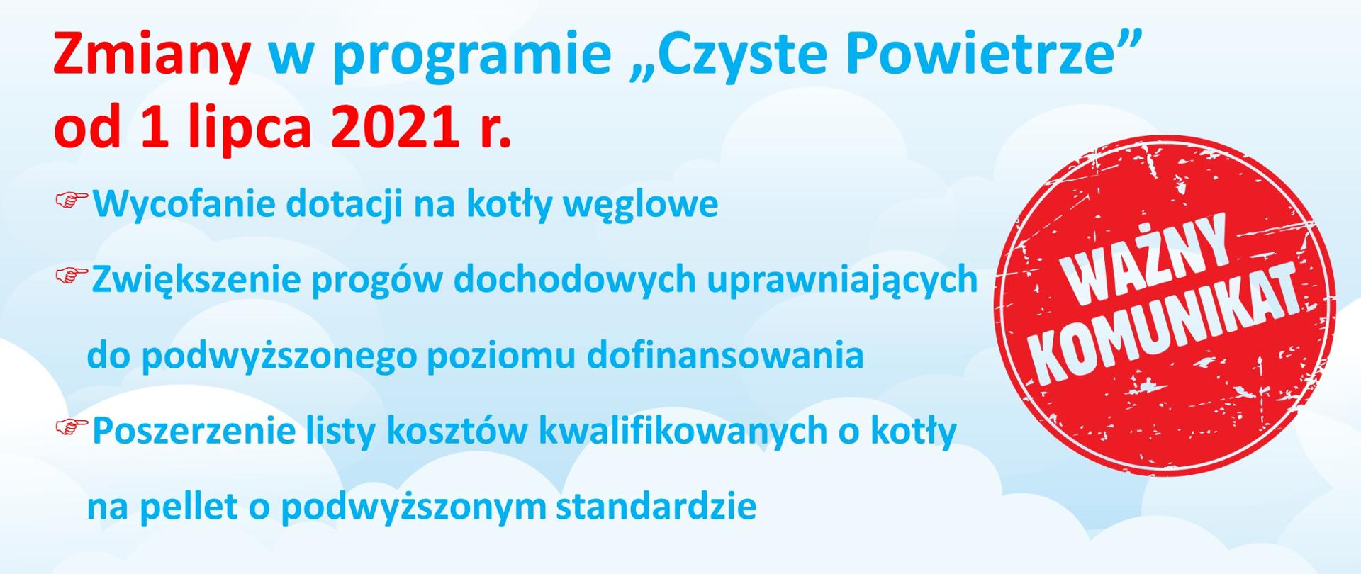 Zmiany w programie czyste powietrze