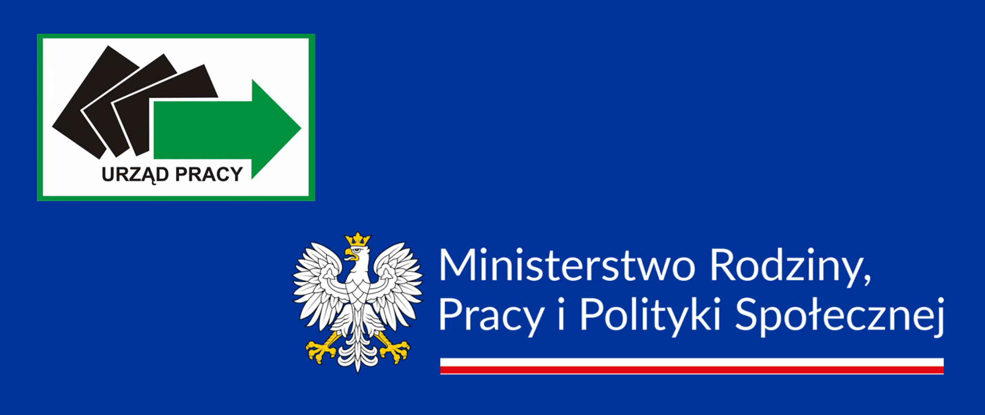 Logo urzędu pracy oraz Ministerstwa Rodziny, Pracy i Polityki Społecznej