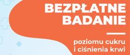 Plakat zachęcający do wzięcia udziału w bezpłatnych badaniach poziomu cukru i ciśnienia krwi. Grafika glukometru i ciśnieniomierza. Zaprasza Koło Diabetyków w Konstantynowie Łódzkim. 6 września 2023 roku 11.00-14.00. Miejski Ośrodek Kultury w Konstantynowie Łódzkim ulica Łódzka 28. Logo miasta. Zapobiegamy — nie czekamy, świadomość zagrożeń w cukrzycy.