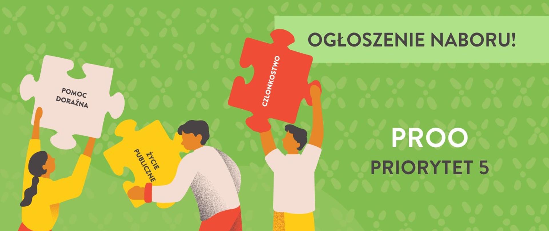 Zielony plakat PROO Priorytet 5