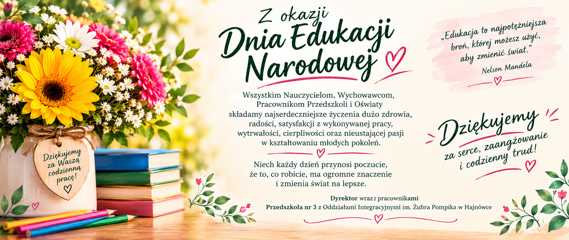 Życzenia z okazji Dnia Nauczyciela - treść zawarta w artykule