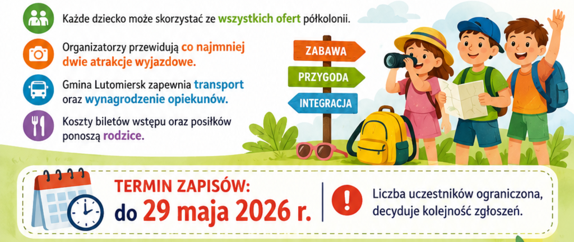PÓŁKOLONIE W GMINIE LUTOMIERSK