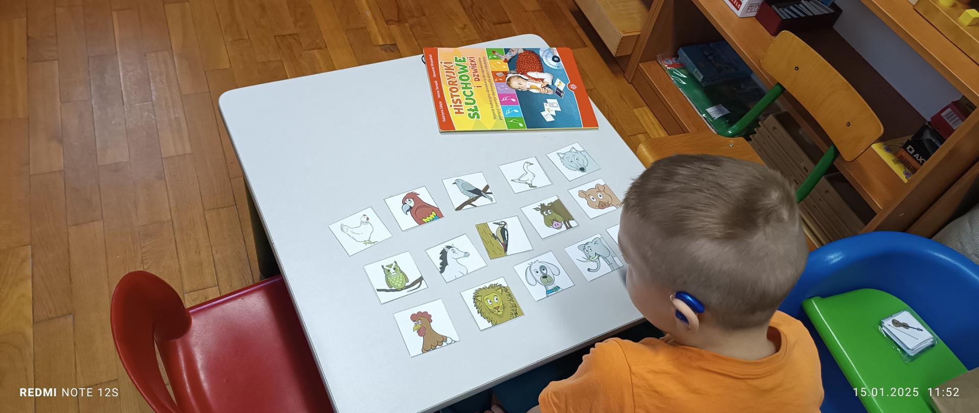 Terapia surdopedagogiczna - dziecko w trakcie zajęć