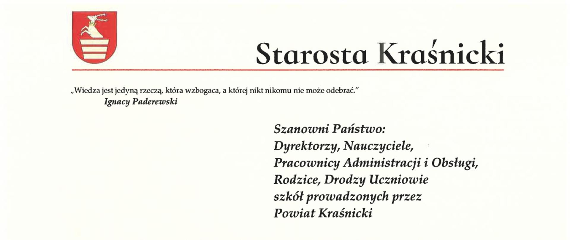 Na zdjęciu znajduje się list na zakończenie roku szkolnego 2026