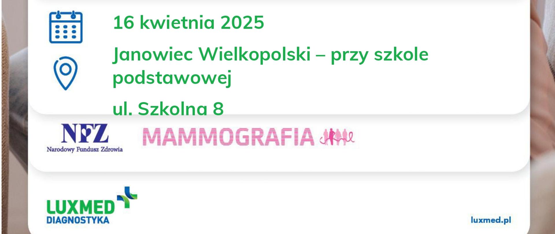 LUX MED Diagnostyka zaprasza na bezpłatne badania mammograficzne w technologii cyfrowej w ramach Programu Profilaktyki Raka Piersi finansowanego przez NFZ. 