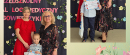 Dyrekcja i logopeda pozują do zdjęcia z dziećmi - laureatami konkursu