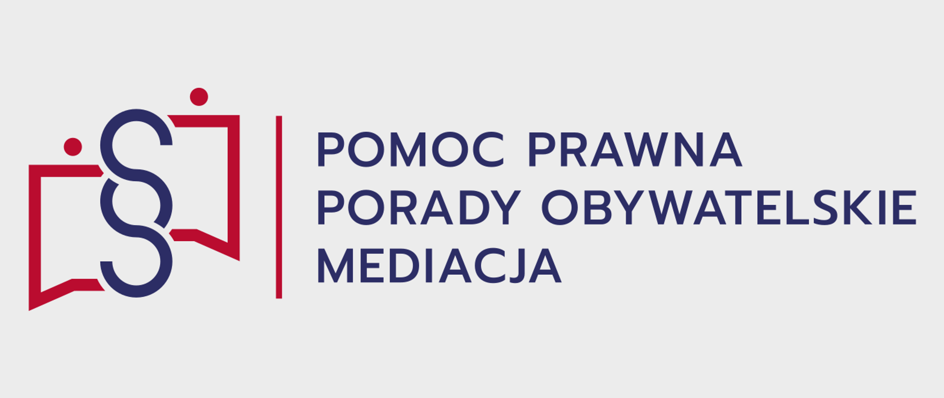 Baner z symbolem paragrafu, napisem: Pomoc prawna, porady obywatelskie, mediacja