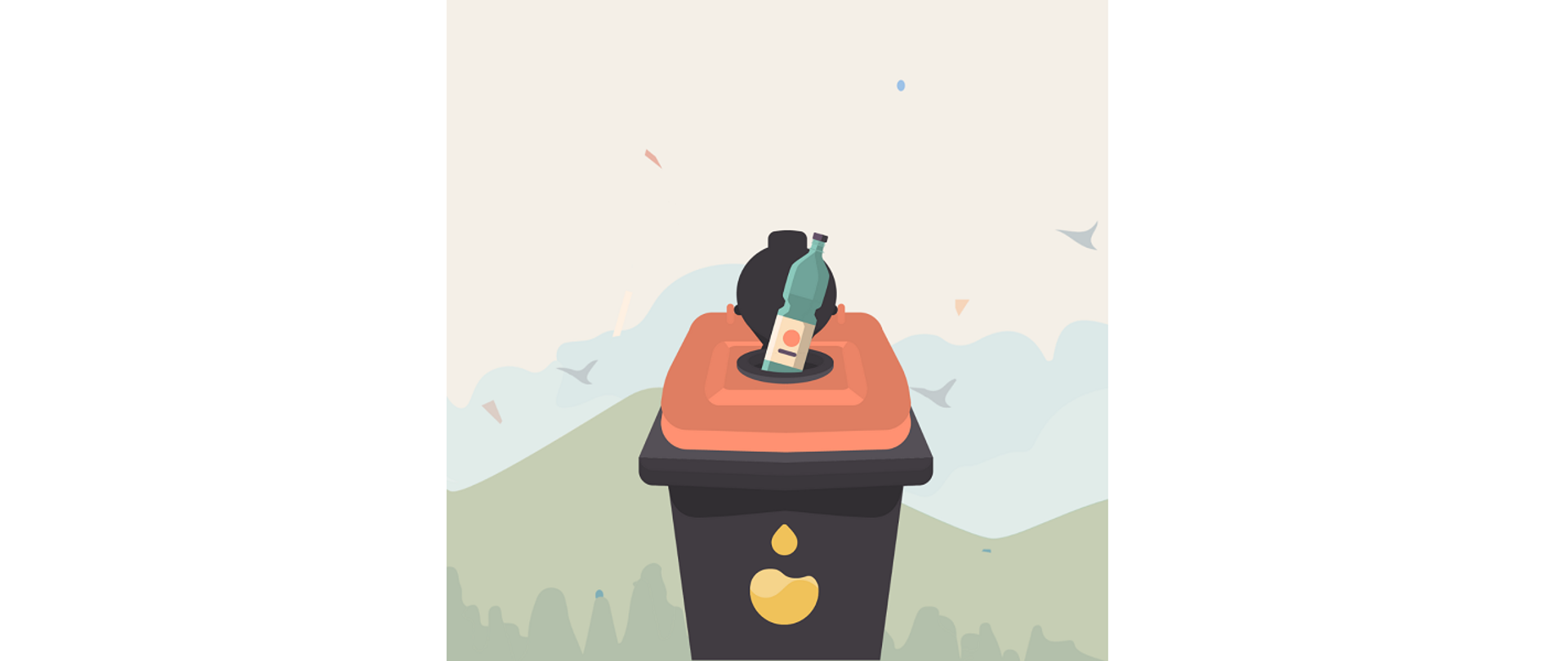 Segregujmy oleje! Na ilustracji pojemnik na butelki PET z zużytym olejem