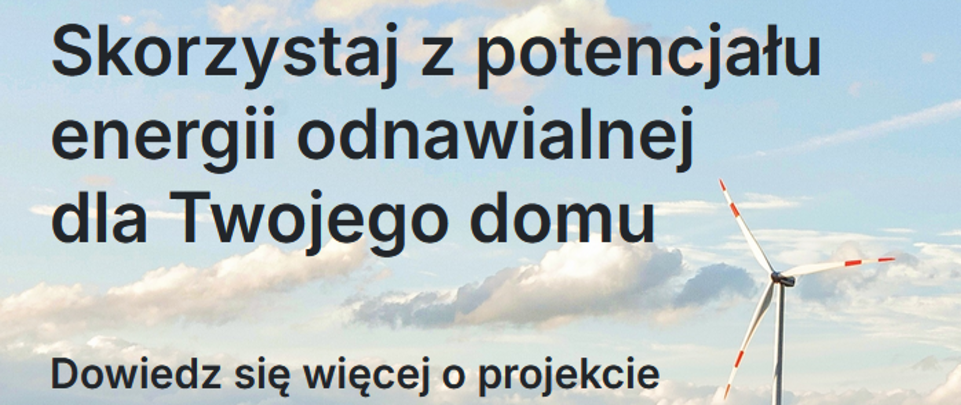 Zrzut ekranu ze strony z udostępniona mapą potencjału OZE