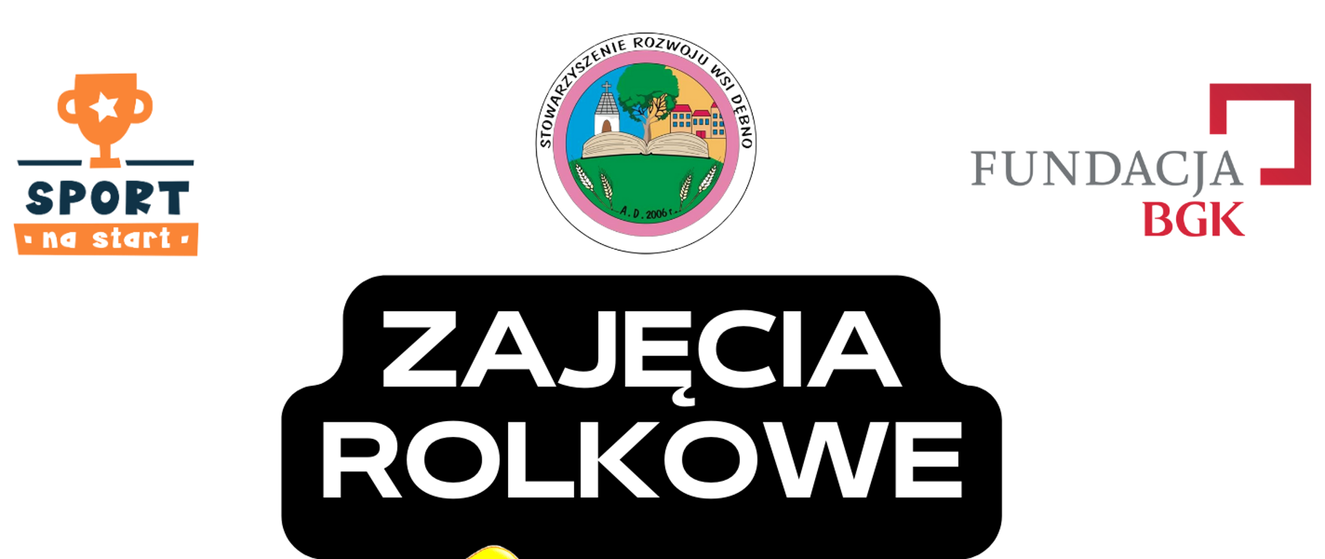 Plakat z zaproszeniem na zajęcia rolkowe