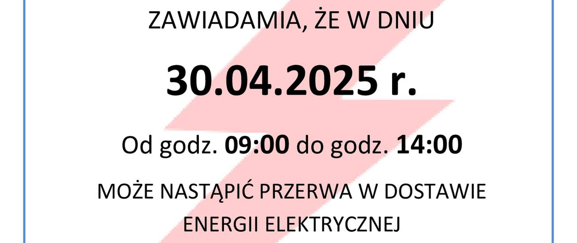 Zawiadomienie PGE