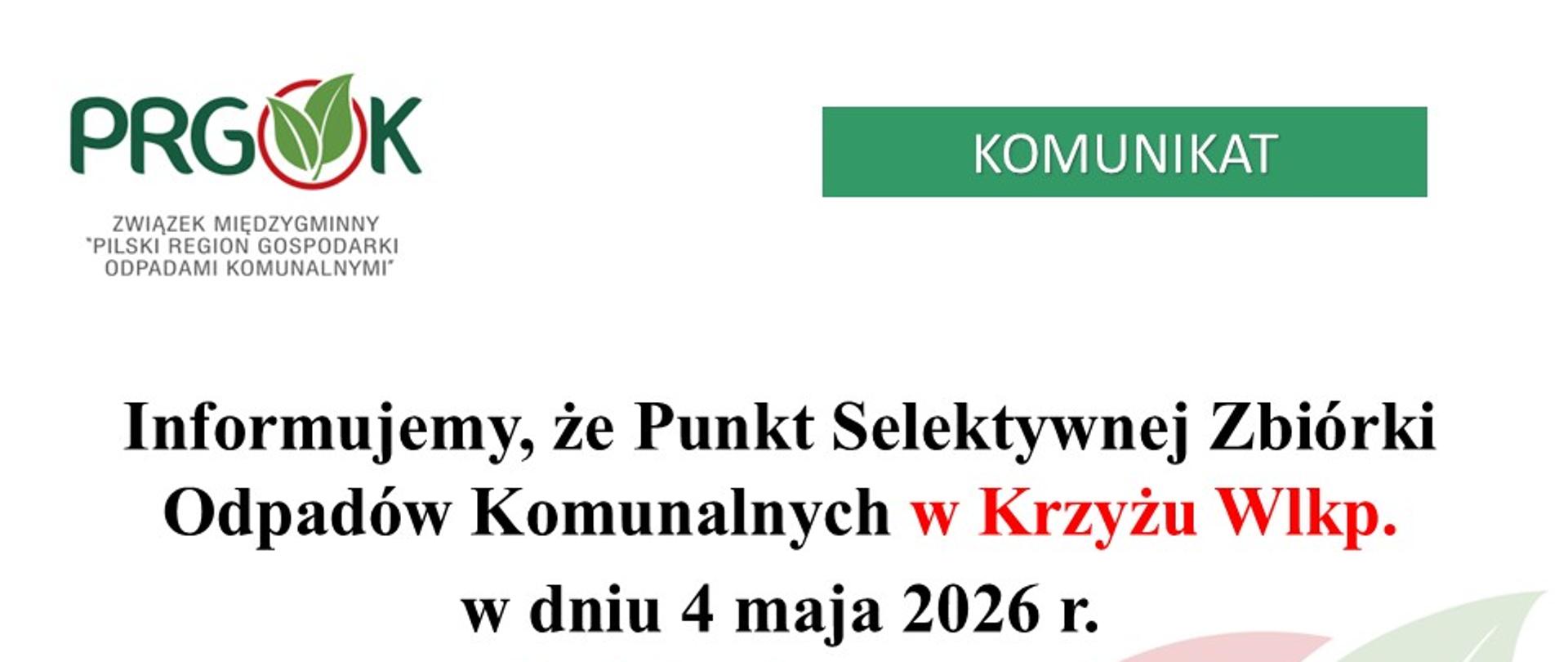 PSZOK nieczynny