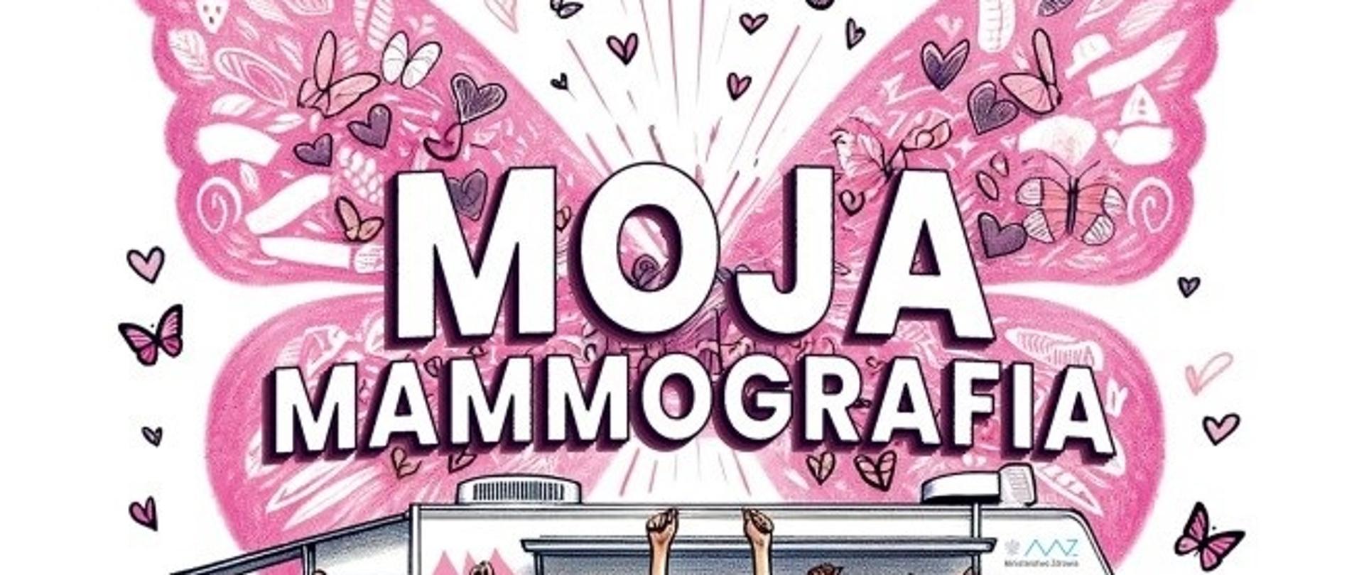 Obrazek. Wiele kobiet z uniesionymi rękami do góry. Nad nimi duży motyl z napisem Moja mammografia.
Zapraszamy na bezpłatne badania mammograficzne dla Pań z wieku 45-74 lat.
Mammobus przyjedzie do Zabrodzia w dniu 28 października 2024 roku (przy Ochotniczej Straży Pożarnej ul. Wł. St. Reymonta 2).
Rejestracja telefoniczna od poniedziałku do piątku w godz. 8:30-19:30 tel. 587673444 lub 587673477.