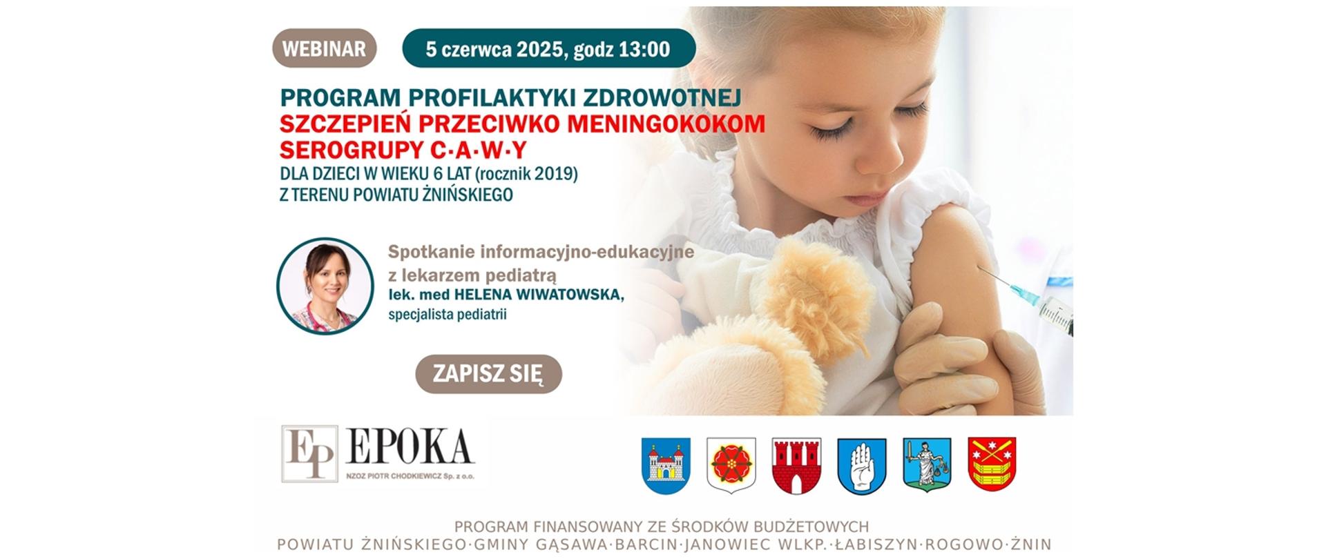 Program profilaktyki zdrowotnej szczepień przeciwko meningokokom