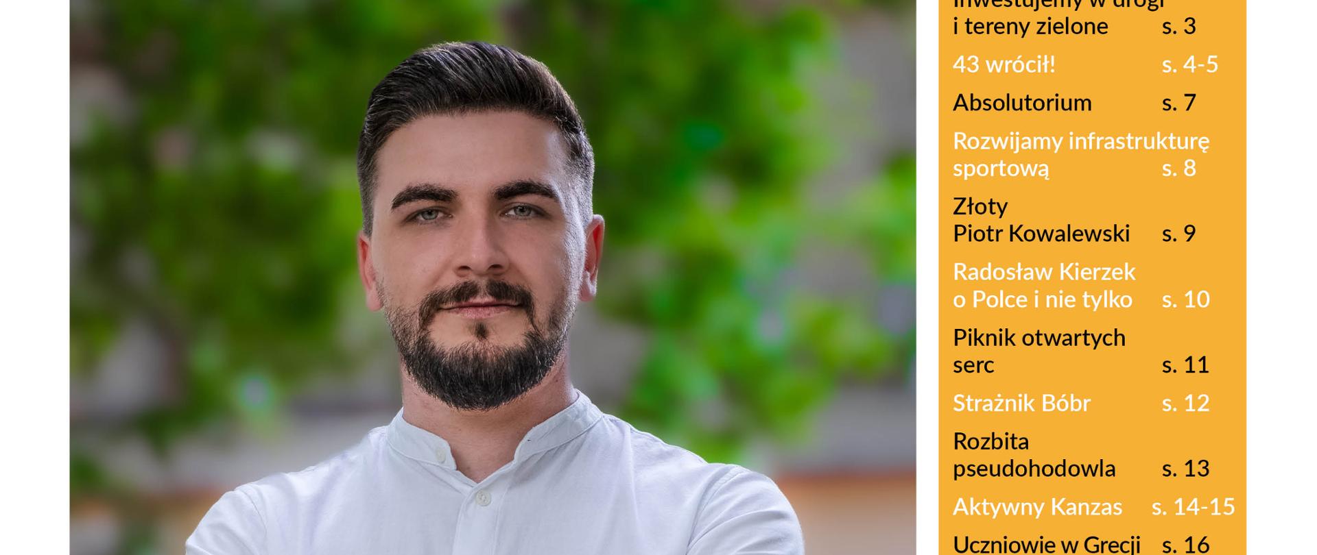 Okładka 5 numeru informatora z wizerunkiem Radosława Kierzka