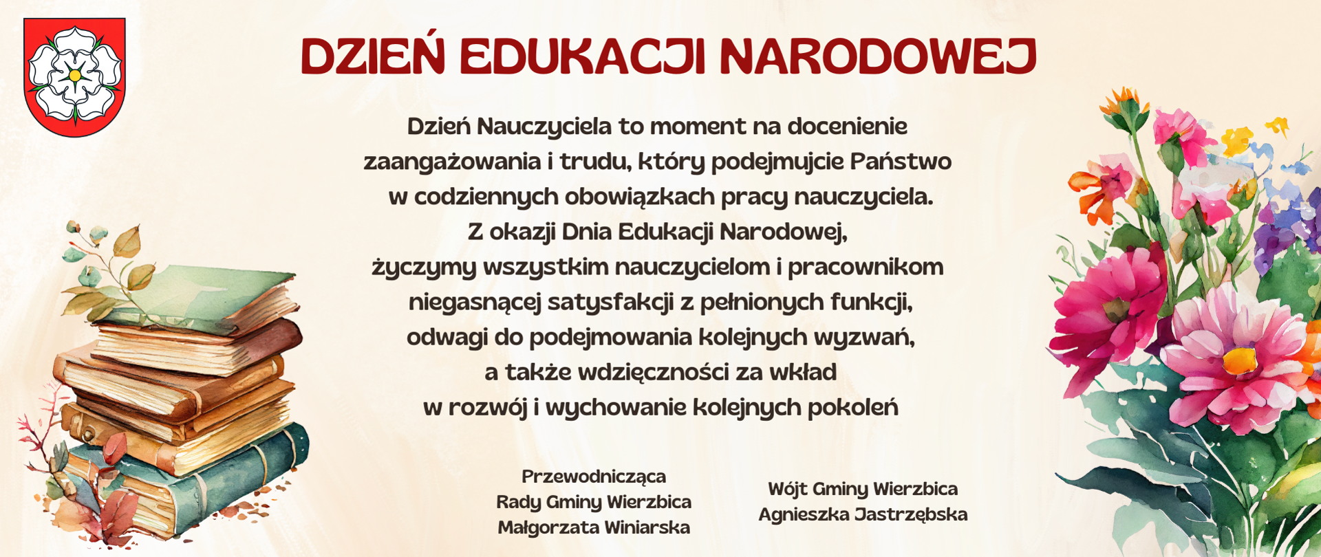 Życzenia z okazji Dnia Edukacji Narodowej 14.10.2024