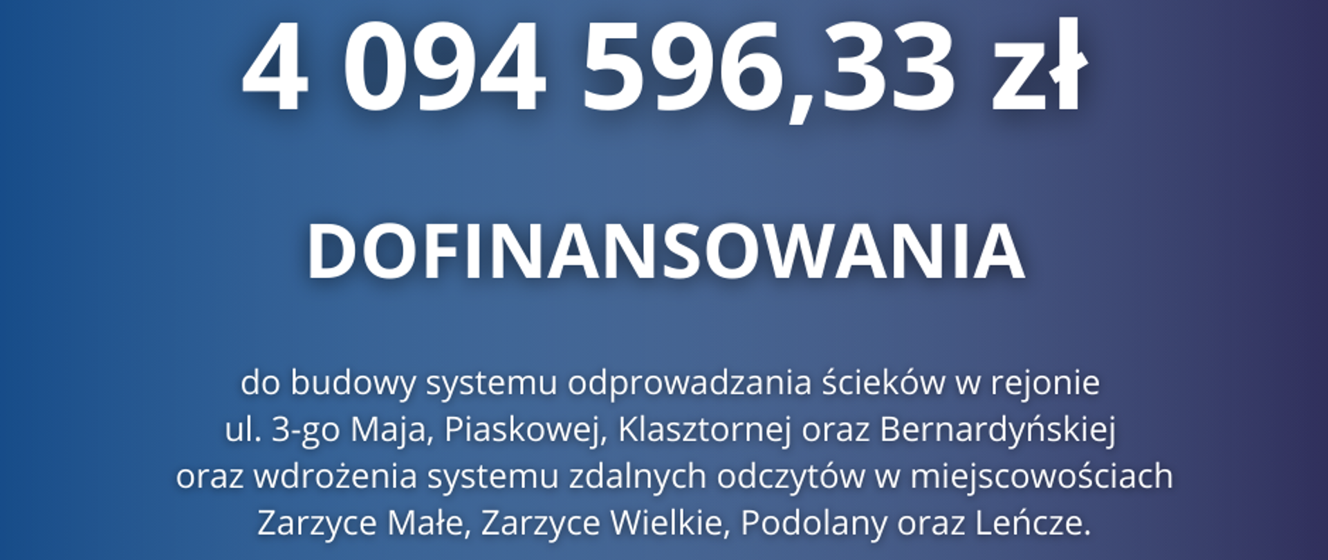 Gmina Kalwaria Zebrzydowska z ogromnym dofinansowaniem na rozwój infrastruktury wodno-kanalizacyjnej!

