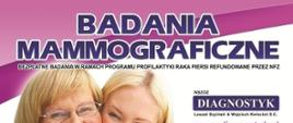 Informacja o badaniach mammograficznych 17 grudnia 2021 i 24 lutego 2022