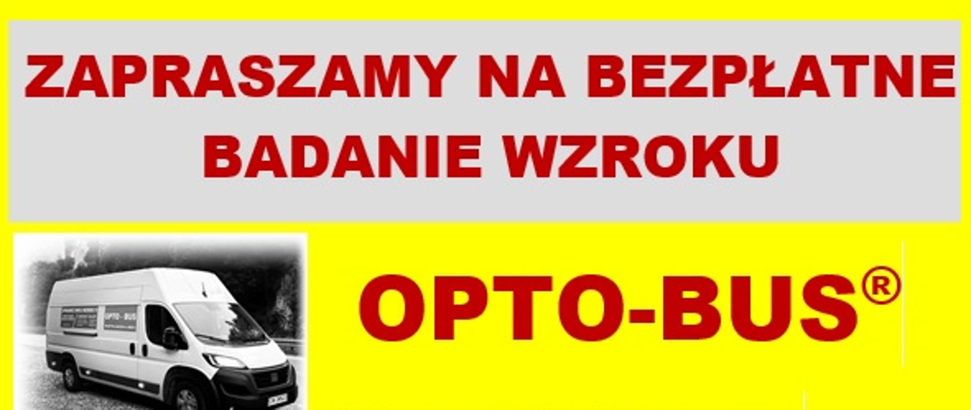 Plakat zapraszający na bezpłatne badanie wzroku 10 grudnia 2025r. w Rabie Wyżnej. Parking przy Ośrodku Zdrowia w godzinach 9:00-10:30. Zapisy 8:00-16:00, nr tel. 570 107 107