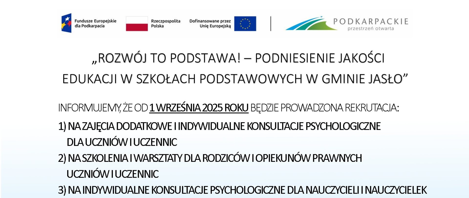 PLAKAT REKRUTACJA UCZNIOWIE RODZICE NAUCZYCIELE 2025/26