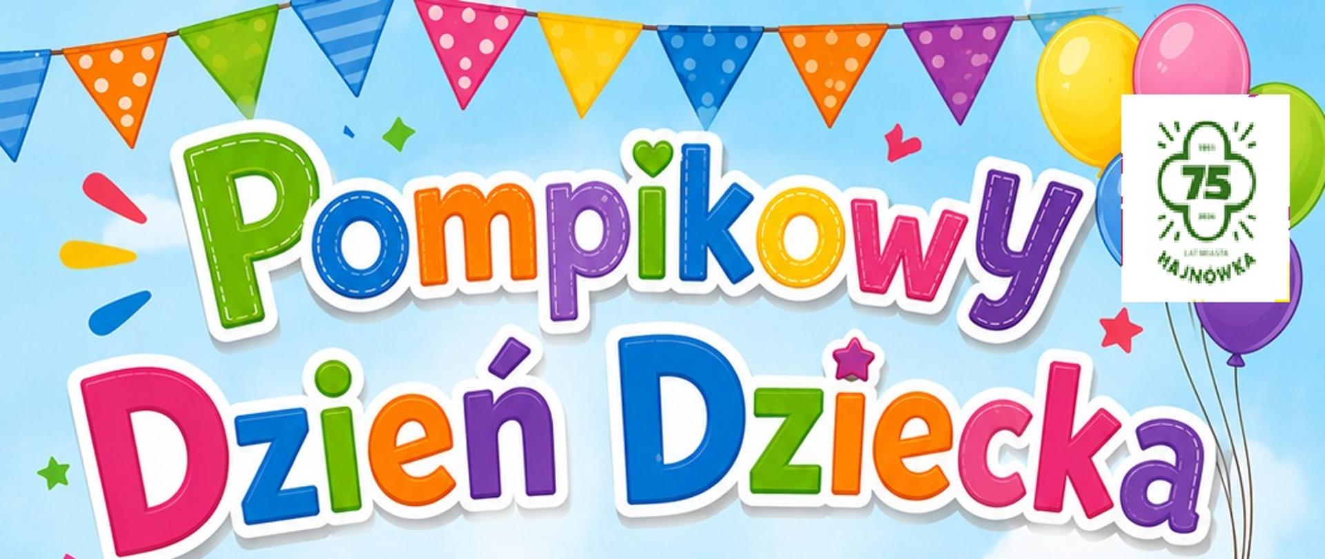 Na plakacie w kolorowych chmurach i klockach umieszczono informacje o atrakcjach (zawarte w artykule)