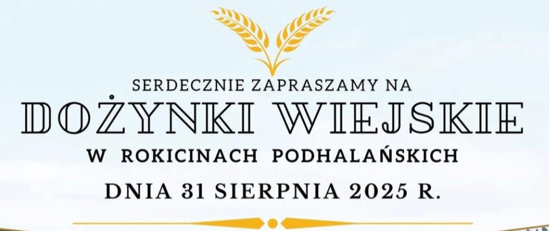 Plakat Dożynki Wiejskie