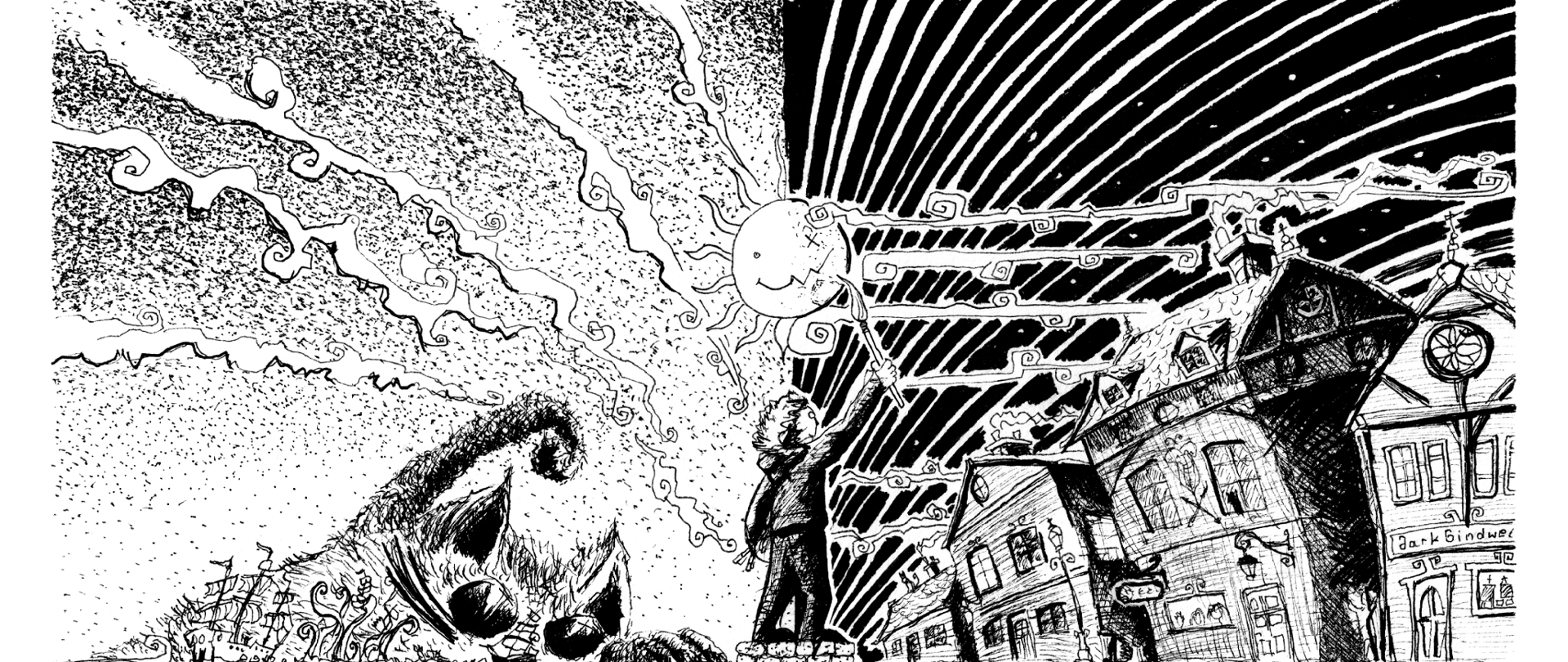 Plakat wystawy rysunków i obrazów Adama Szczepańskiego. Na ilustracji postać trzymająca w rękach słońce, z którego rozchodzą się promienie nad miastem. Tekst: Wystawa rysunków i obrazów – Adam Szczepański. Otwarcie wystawy wernisażem 11 października o godz. 17:00. Termin: 11–24 października 2025. Galeria Miejskiego Ośrodka Kultury w Konstantynowie Łódzkim, ul. Jana Pawła II 9. Wstęp wolny.