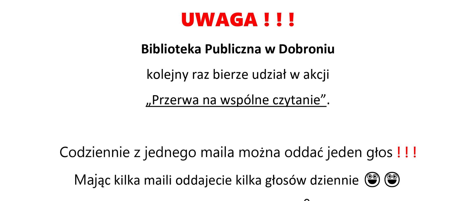 Przerwa na wspólne czytanie