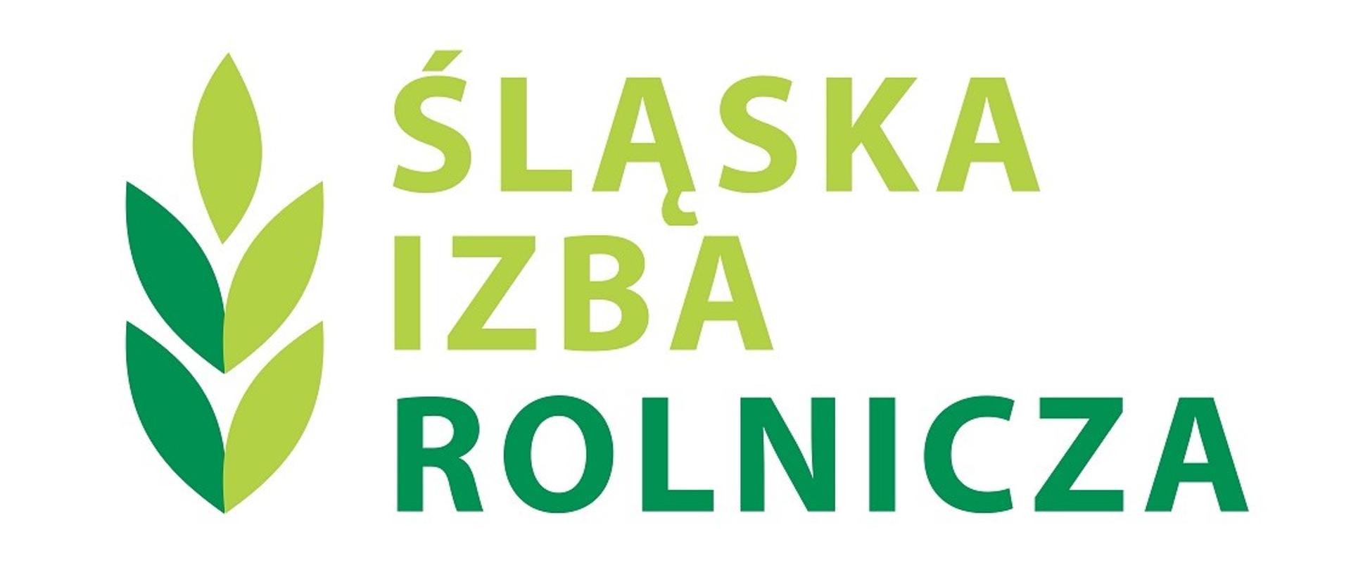 Logo Śląskiej Izby Rolniczej. Kłos w postaci graficznej i napis ŚLĄSKA IZBA ROLNICZA 