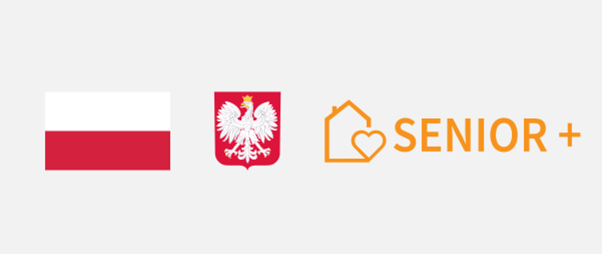 Flaga Polski, herb Polski, logo Senior+