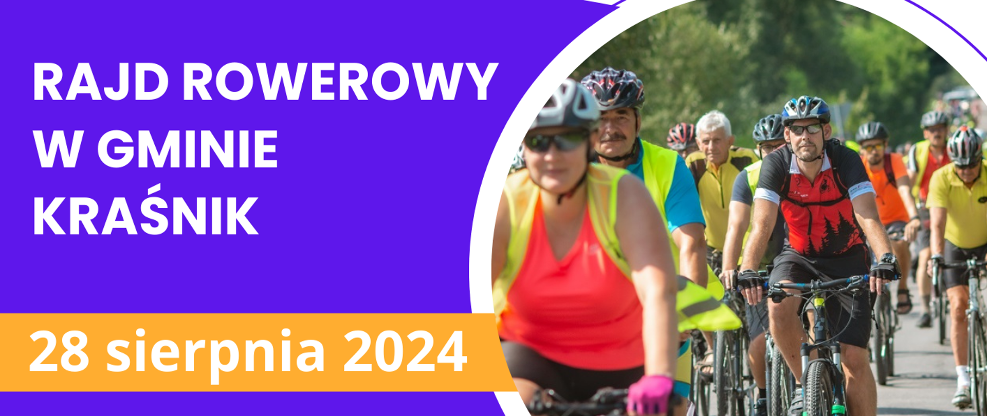 Grafika przedstawia plakat zapraszający na rajd rowerowy w ramach Tygodnia Turystyki Rowerowej Bike'owe Roztocze.