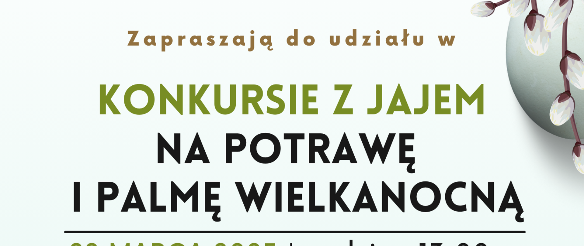 Informacja o konkursie z Jajem