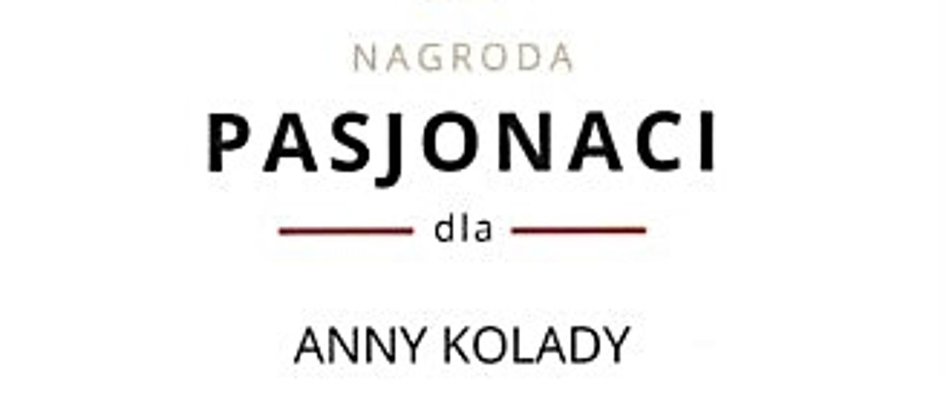 nagroda MEN dla Anny Kolady