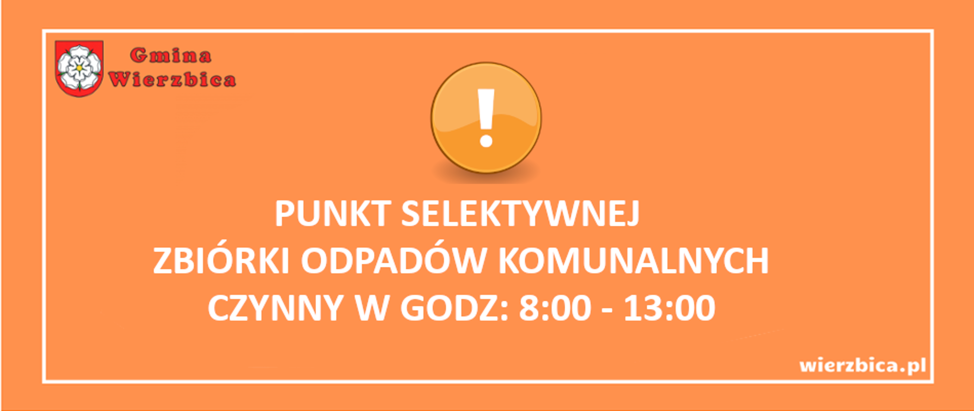 PSZOK czynny krócej