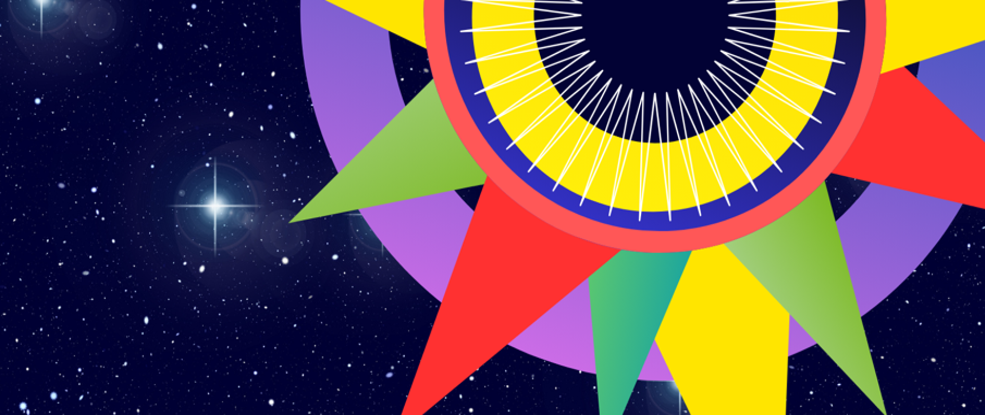 Kolorowa gwiazda betlejemska na tle nocnego nieba, data i miejsce wydarzenia, fotosy występujących w koncercie gwiazd