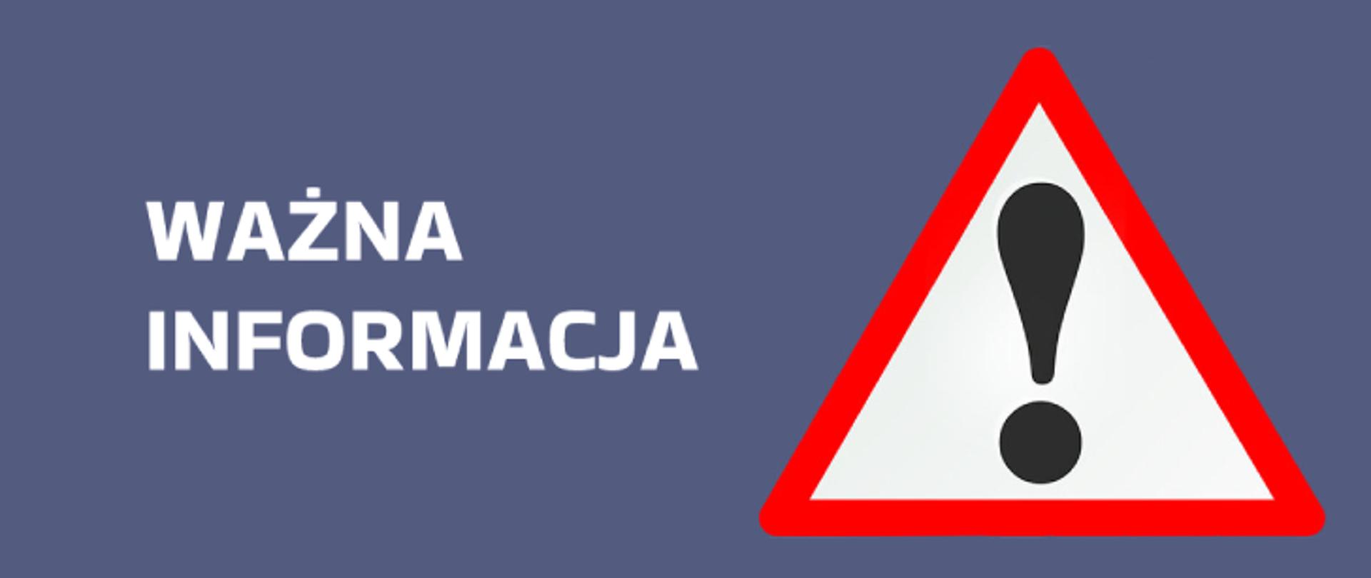 ważna informacja